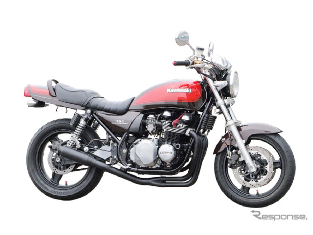 ナップス×モリワキ、『ゼファー750/RS』用モンスターブラックマフラー