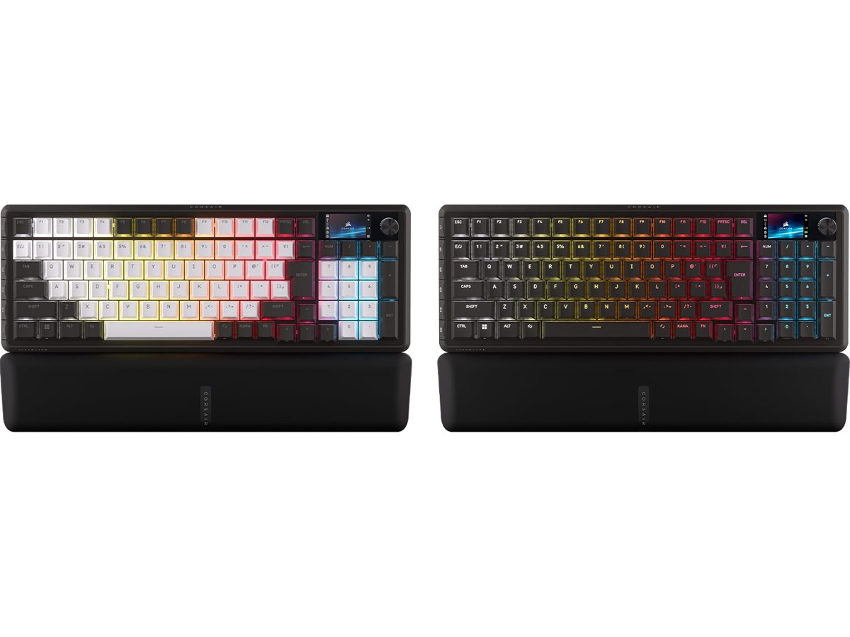 Corsair、1.9型LCDを搭載した96％メカニカルゲーミングキーボード