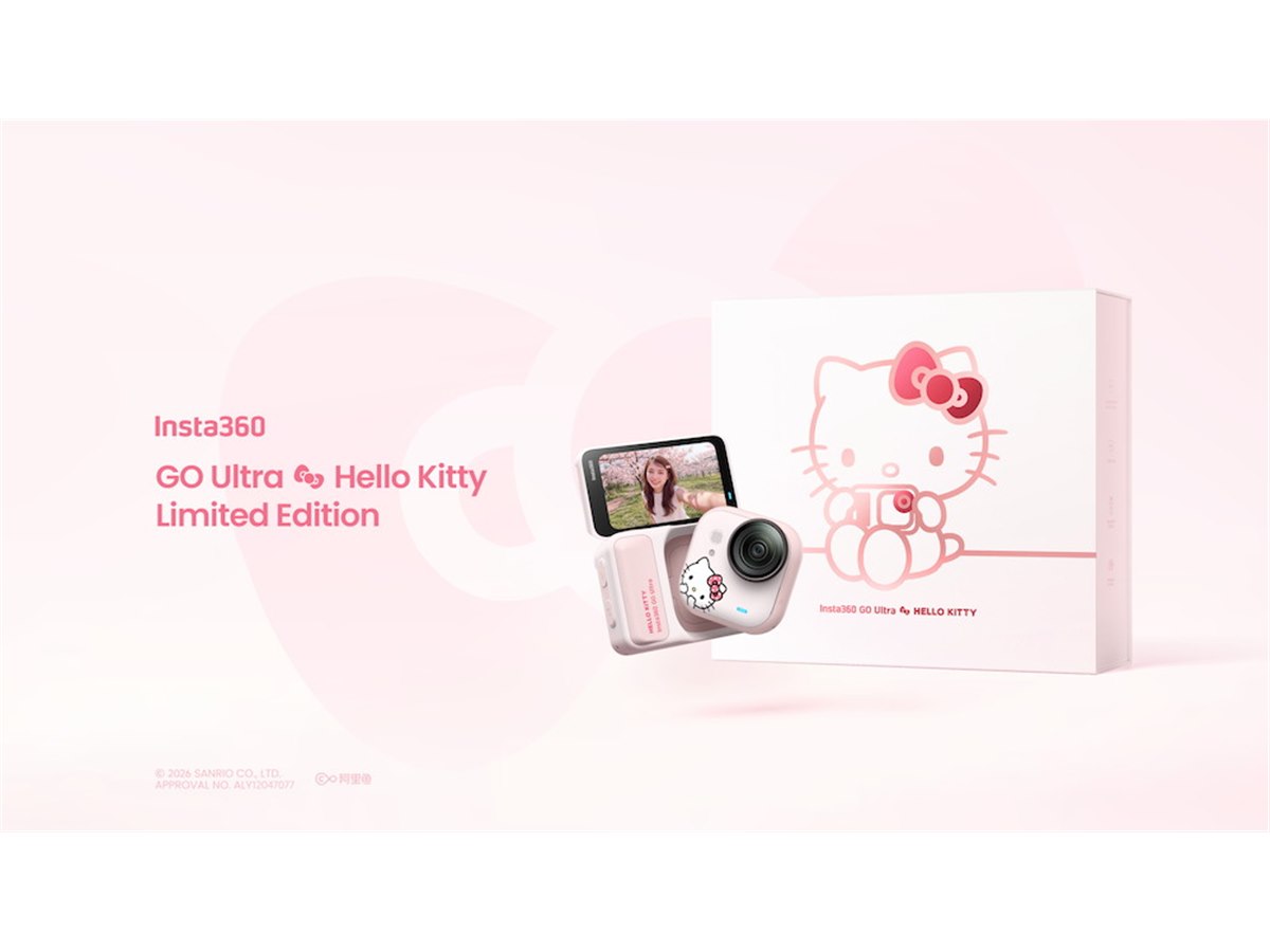 Insta360、サンリオとコラボした4Kアクションカメラ「GO Ultra × Hello
