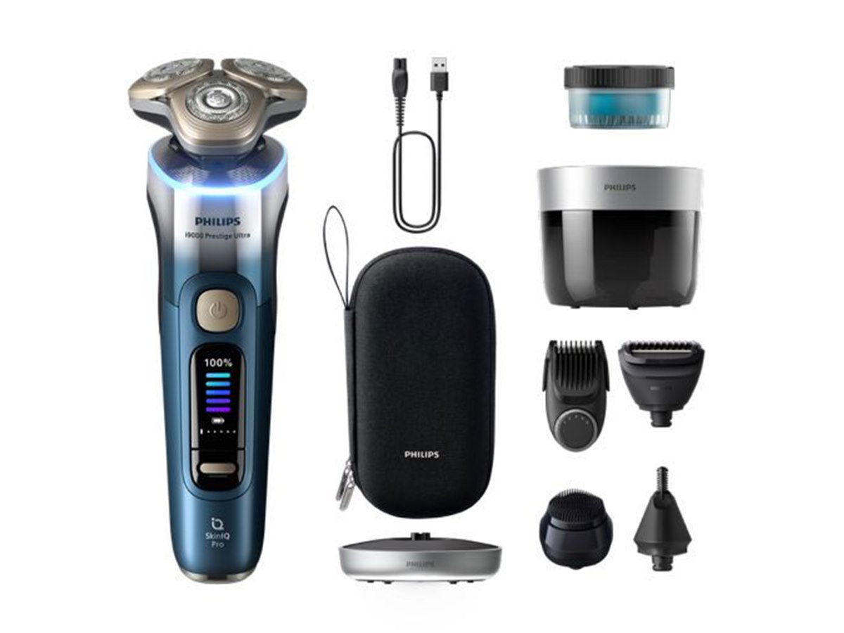 PHILIPS 3000/7000シリーズi9000Prestige本体のみ フィリップス、顔も体も剃れる回転式メンズシェーバー「i9000