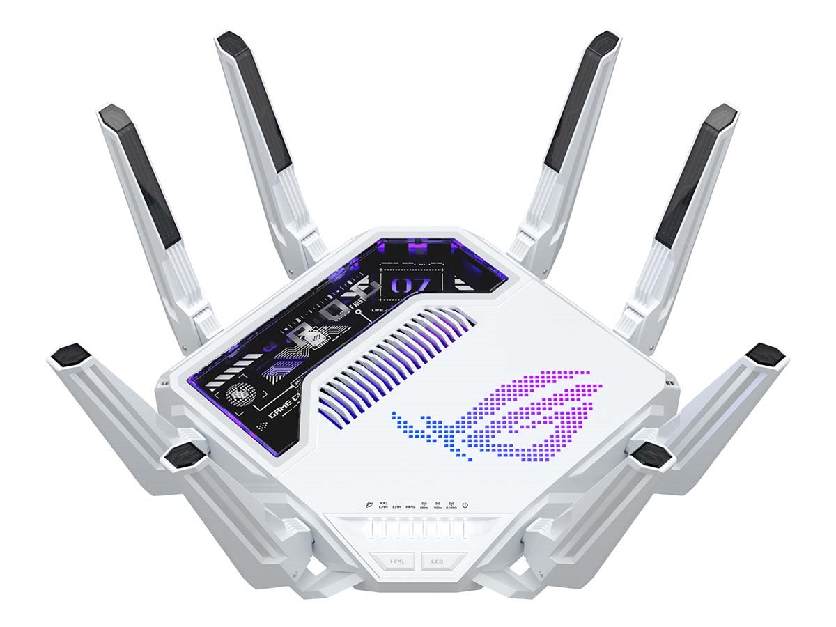 ASUS、Wi-Fi 7や10GbEポートに対応したAIコア内蔵ゲーミングルーター