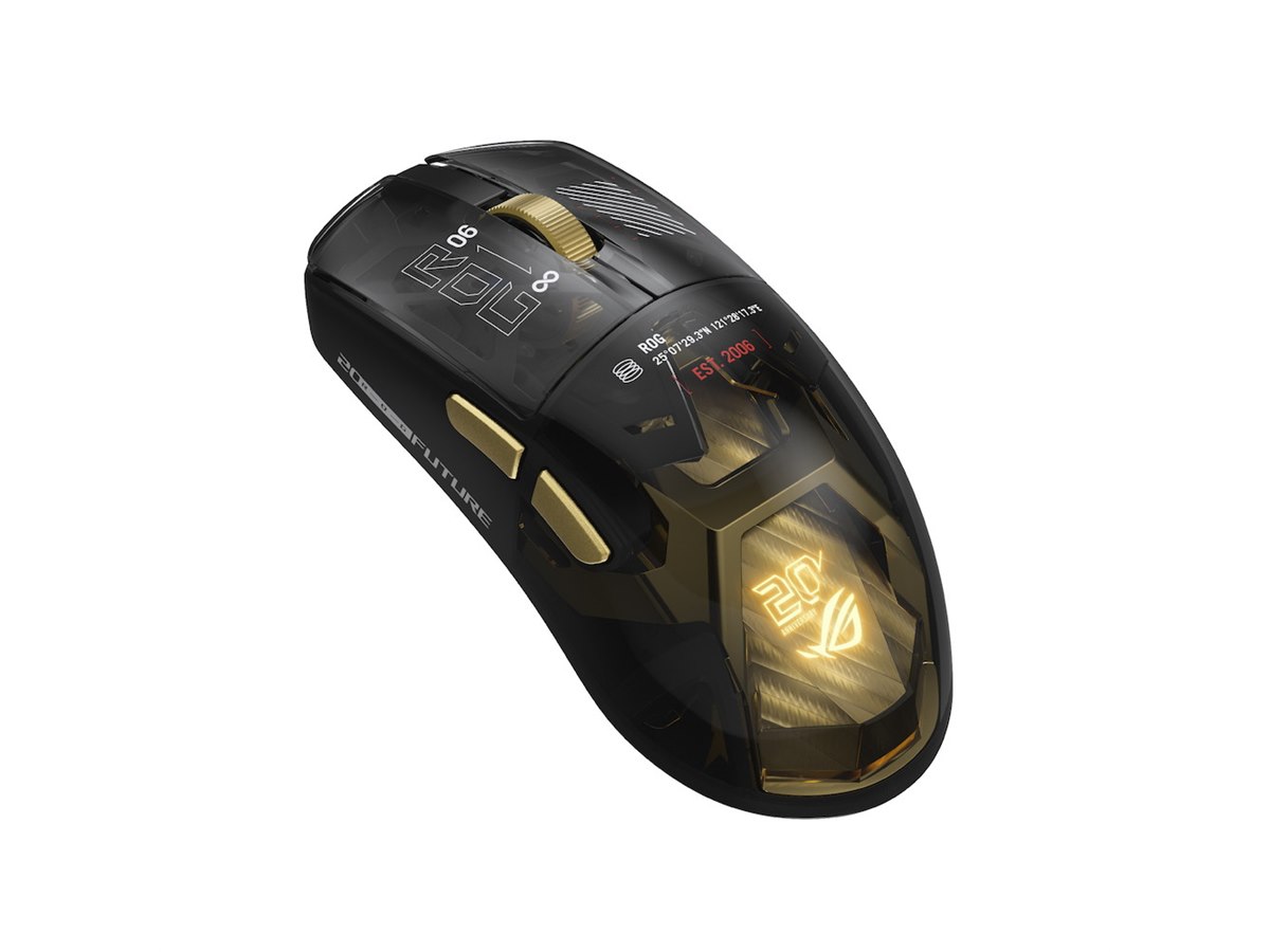 ASUS ROG Harpe Ace Extreme ゲーミングマウス ASUS、ROG20周年を記念したゲーミングマウス「ROG Harpe II Extreme