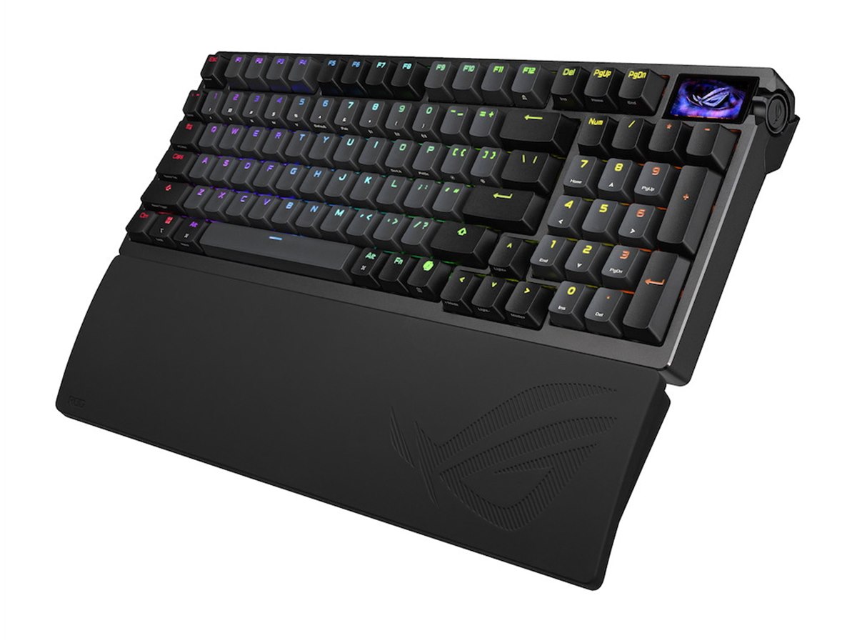 ASUS、ゲーミングキーボード「ROG Azoth 96 HE Lite」にブラックモデル