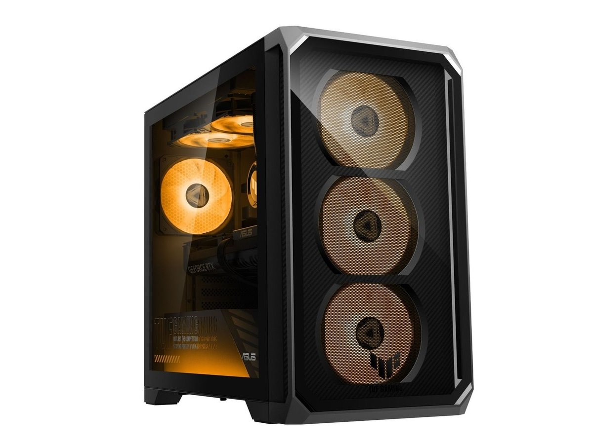 ASUS、約47Lミドルタワーを採用したゲーミングデスクトップPC「TUF