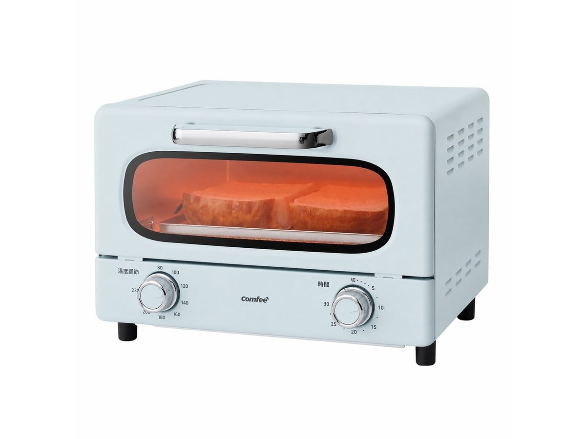 Comfee'、レトロデザインを採用した2枚焼きオーブントースター「CF