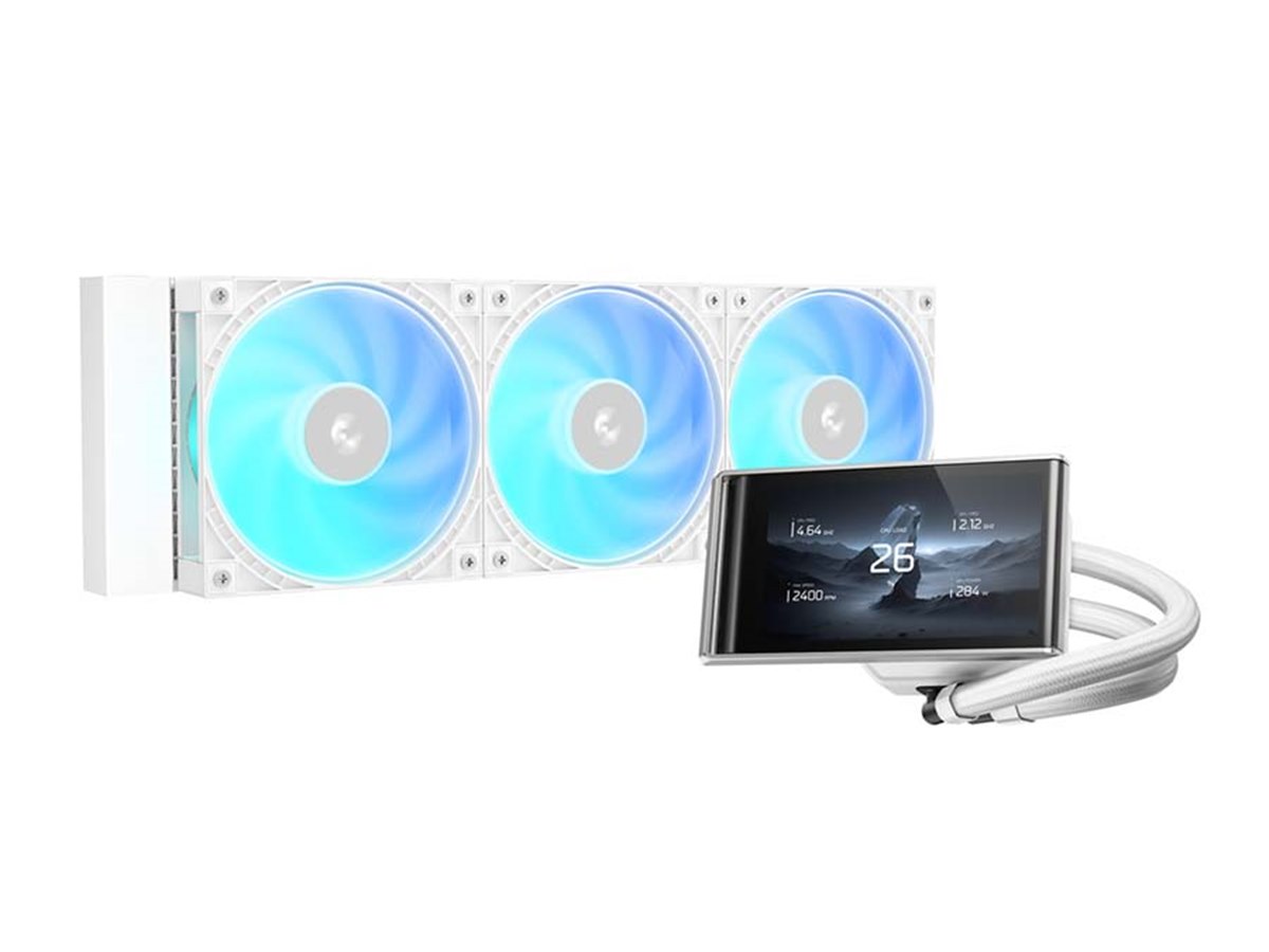 【新品】DeepCool LT360 VISION ARGB 水冷CPUクーラー DeepCool、4.5型液晶を搭載した水冷CPUクーラーのホワイトモデル