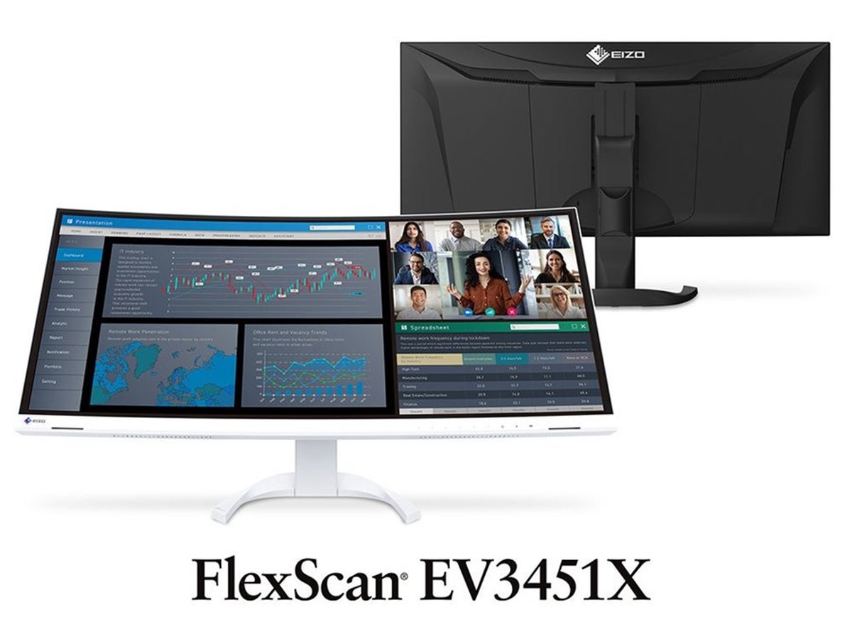 EIZO、世界初の7年間標準保証が付いた34.1型曲面ウルトラワイド液晶