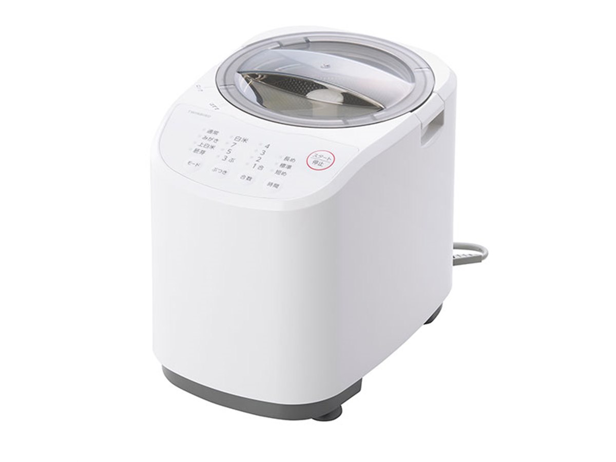 ツインバード、かくはん棒で割れ米を抑えるコンパクトな4合精米器「MR