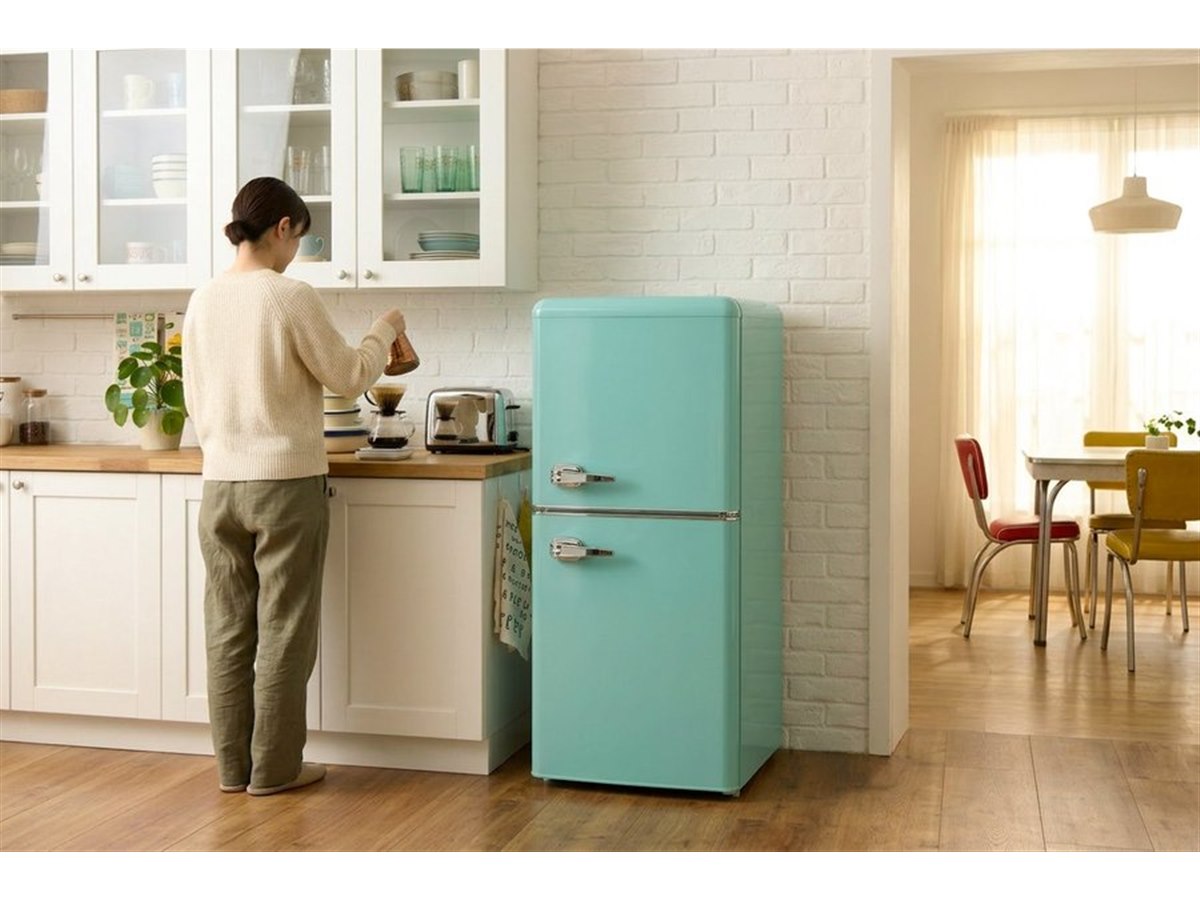 simplus、60L/100L/120Lの3サイズを用意したレトロなデザインの2ドア
