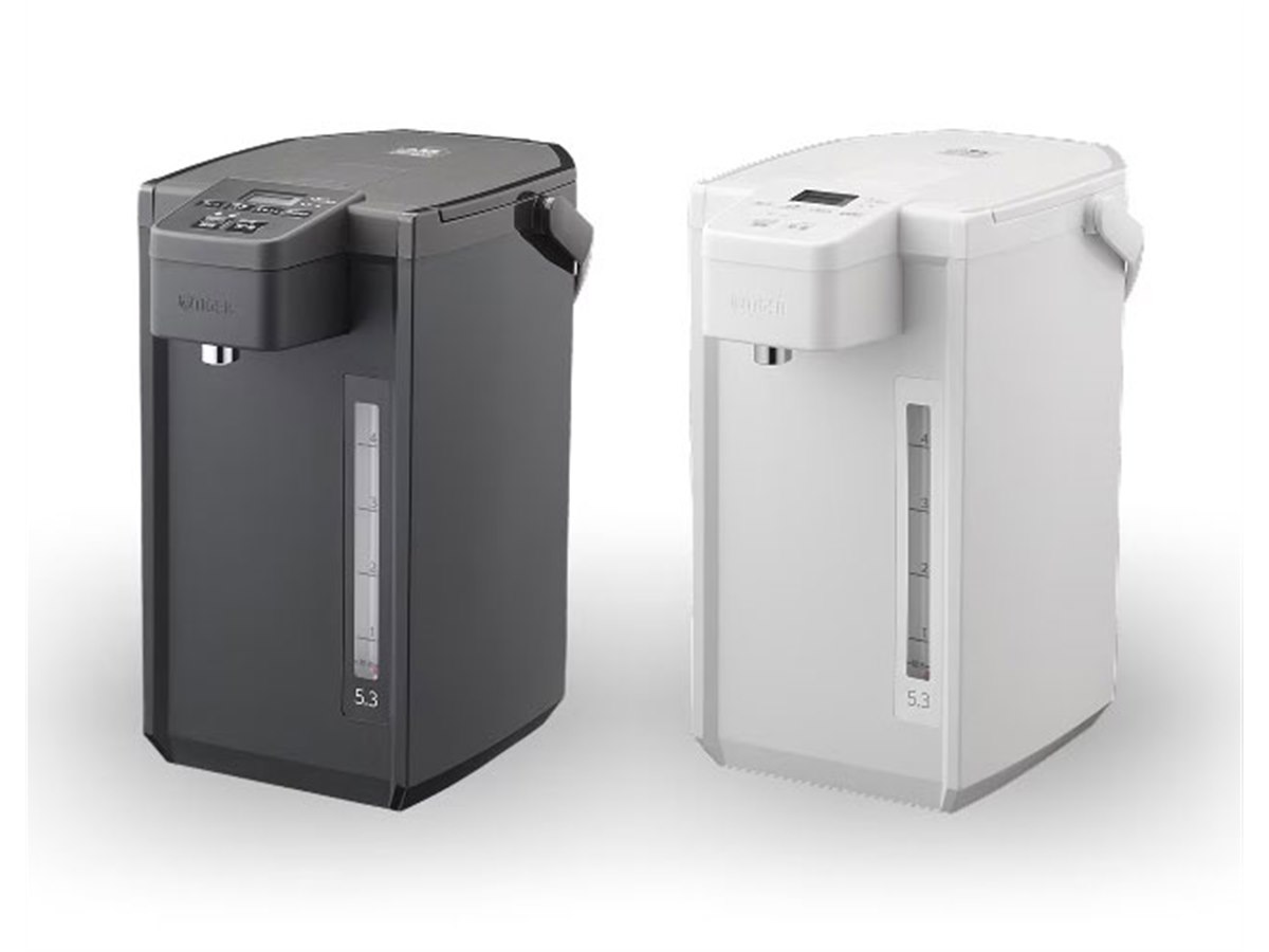タイガー、4段階の保温設定を備えた大容量5.3Lのマイコン電動ポット