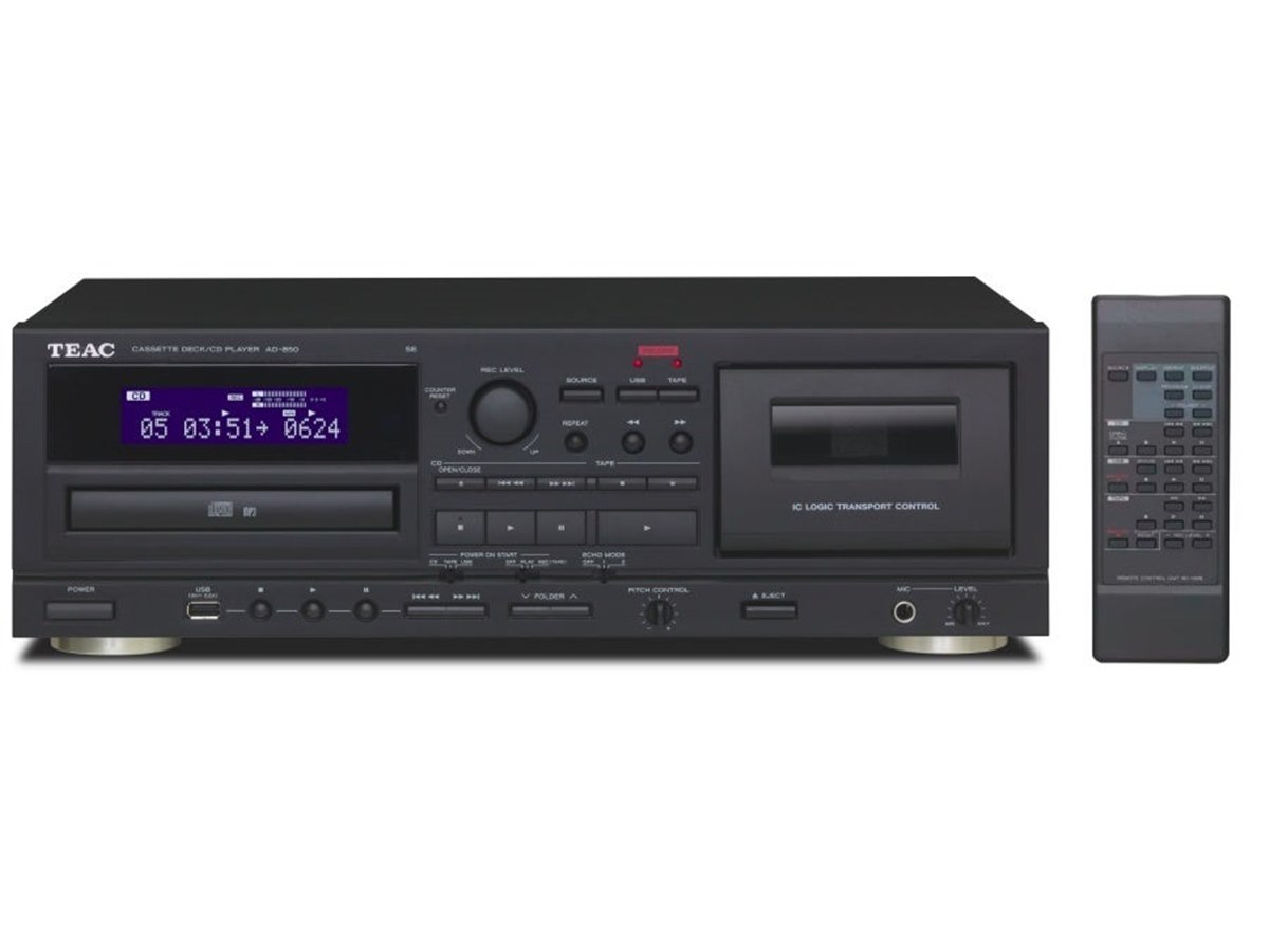 2024年製 TEAC AD-850-SE CDプレーヤー・カセットデッキ TEAC、カセットデッキ/CDプレーヤー「AD-850-SE」にストア限定ブラック