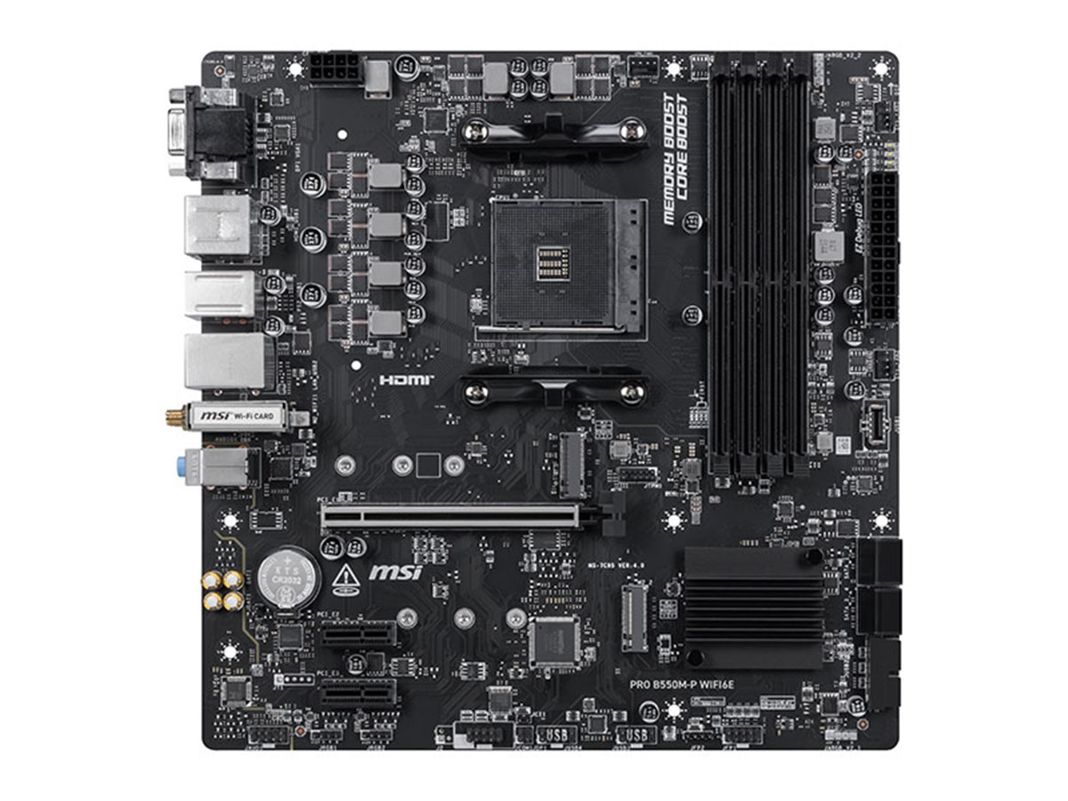 MSI、「AMD B550」を搭載したMicro ATXマザーボード「PRO B550M-P