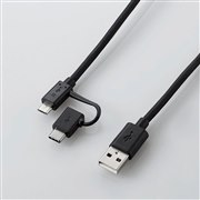 �G���R���AUSB Type-C��microUSB���g����2in1�P�[�u��