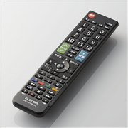 エレコム、12メーカーに対応したマルチテレビリモコン「ERC-TV01LBK-MU」