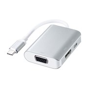 サンワ、USB Type-C端子からHDMI/アナログRGB端子に変換するアダプター