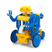 タミヤ、コマをつなげて動きをプログラムする「チェーンプログラムロボット工作セット」