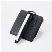 エレコム、バッテリー内蔵充電台付きのBluetoothヘッドセット「LBT-HSC50PCSV」