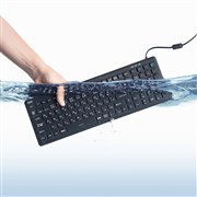 サンワ、IP68防水・防塵で丸洗いできるフルキーボード「SKB-BS7」