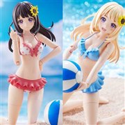 コトブキヤ、「創彩少女庭園」ピンク水着/ブルー水着姿の「結城 まどか」プラモ