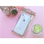 オウルテック、オーロラカラーのスマートフォン用防水ケースに新色「ピンク」登場