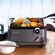 EPEIOS、焼く/煮る/蒸すの3役をこなす「マルチスチームホットプレート」