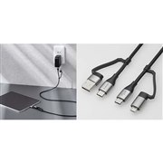 エレコム、コネクターを付け替えられる4in1 USBケーブル