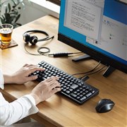サンワ、USBハブを内蔵した有線キーボード4機種