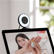 ⭐️匿名配送⭐️Webカメラ オートフォーカス UCAM-CX20ABBK LEDリングライト内蔵Webカメラ - UCAM-CX20ABBK
