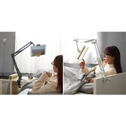 エレコム、ベッドで使えるスマホ/タブレット用アームスタンド