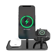 Freedy�AiPhone/AirPods/Apple Watch�𓯎��ɏ[�d�ł���3in1�X�^���h