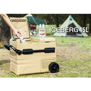 PowerArQ ICEBERG 45L コヨーテタン ポータブル冷蔵庫 ICEBERG 45L 車載冷蔵庫 冷凍冷蔵庫 2室
