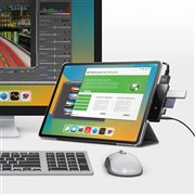 ロジテック USBハブ LHB-PAPP6U3 [ブラック] Logitec iPad用 USB Type-C 6in1 一体型ドッキングステーション PD対応