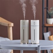 ライフオンプロダクツ、場所を取らず持ち運べるパーソナルサイズの充電式加湿器