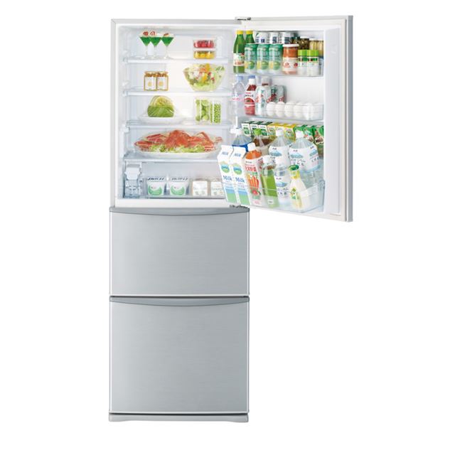 □TOSHIBA 冷蔵庫 置けちゃうスリム（GR-34ZY）340L ３ドア - キッチン家電