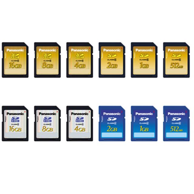 RP-SDシリーズ] SDスピードクラスCLASS6〜2対応のSDHC/SDメモリーカード（512MB〜16GB）。価格はオープン