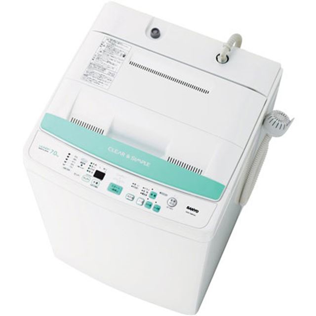 [ASW-70BP(W)] 高濃度クリーン洗浄/風乾燥/底までステンレス槽＆抗菌パルセーター/風呂水ポンプ搭載の全自動洗濯機（7kg）。価格はオープン