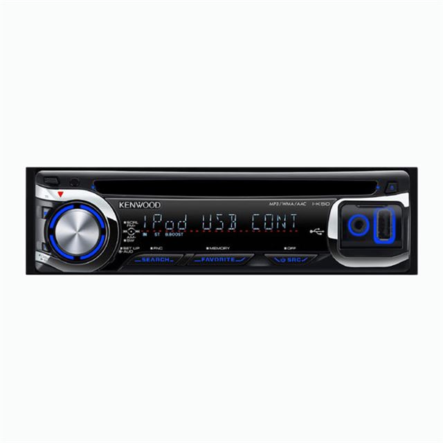 [I-K50] iPod/iPhone/USBデバイス/ポータブルオーディオなどの接続に対応したCD/USBレシーバー。価格は23,100円（税込）