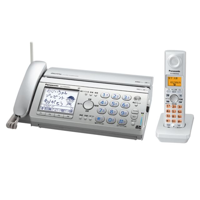 Panasonic KX-PD102-R おたっくす FAX付き固定 - 情報家電