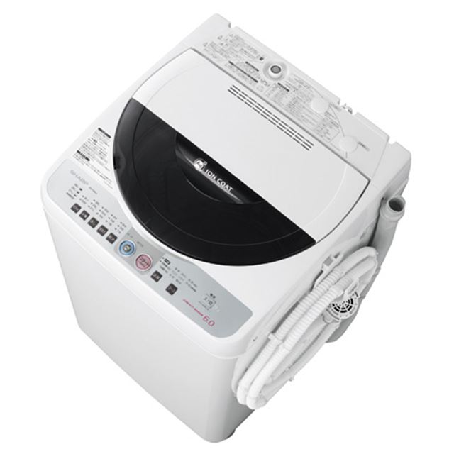 シャープ洗濯機8kgパワフル洗浄　節水Ag+イオンコート　風乾燥機能付き