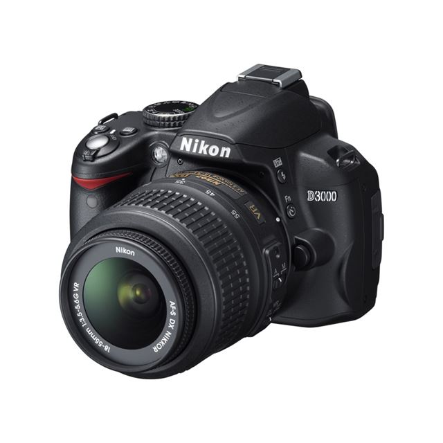 ニコンNikon D3000 一眼レフ ズームレンズ ケース付 カメラ-