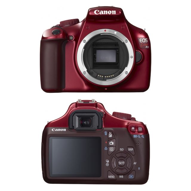 安い売品Canon キャノン EOS Kiss X50 レッドカラー デジタルカメラ