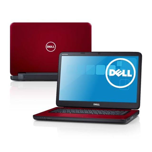 ノートパソコン　Dell 赤色