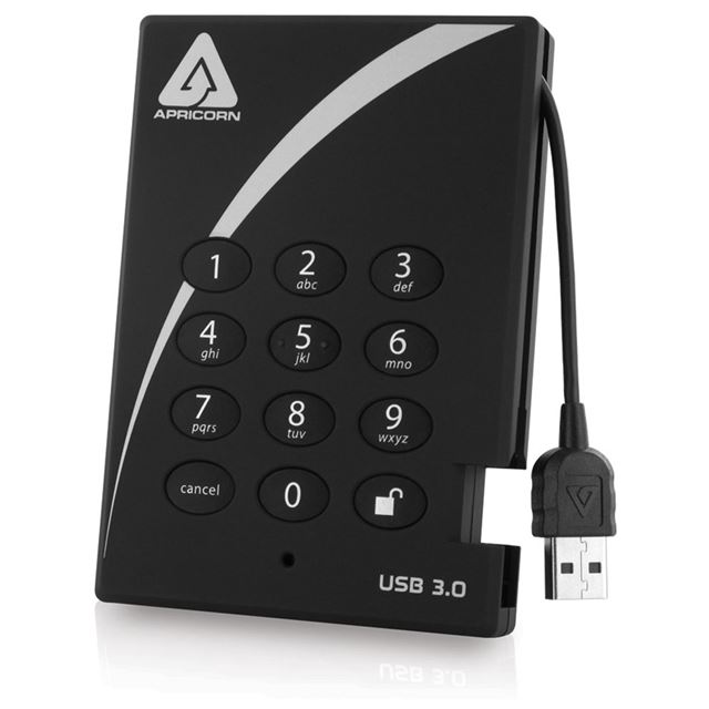 Apricorn Usb3 0接続のセキュリティ対応ポータブルhdd 価格 Com