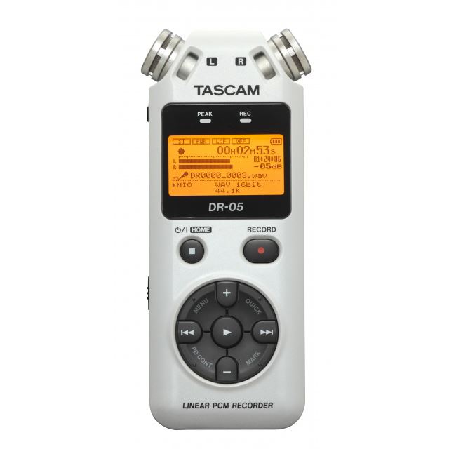 TASCAM、リニアPCMレコーダー「DR-05」の2000台限定ホワイトカラー