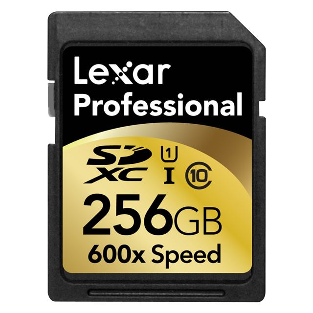 プロフェッショナル600倍速SDXC UHS-I 256GBカード
