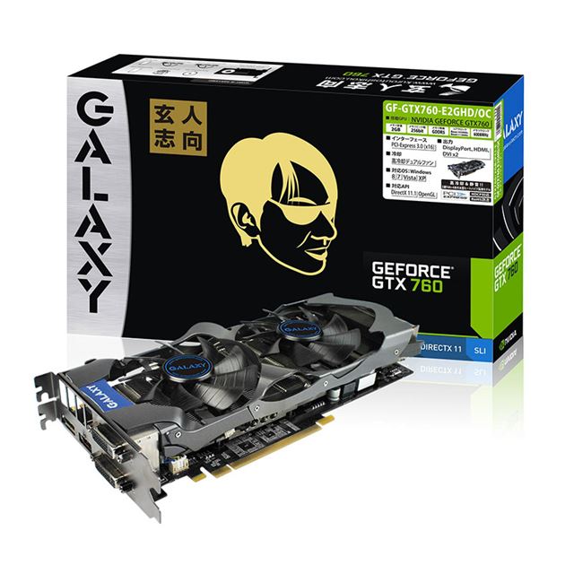 玄人志向、ブースト1110MHzのOC仕様「GeForce GTX 760」 - 価格.com