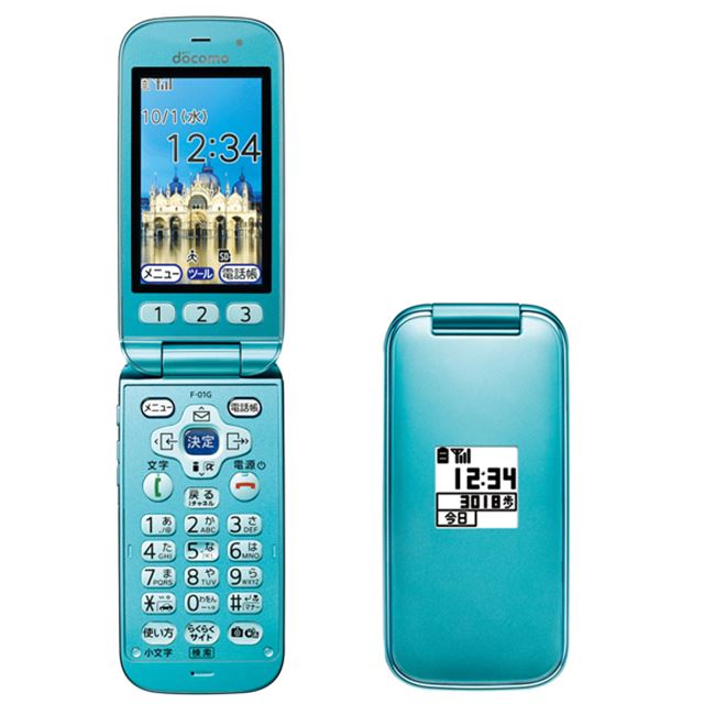 docomo らくらくホン ベーシック4 F-01G ブルー-