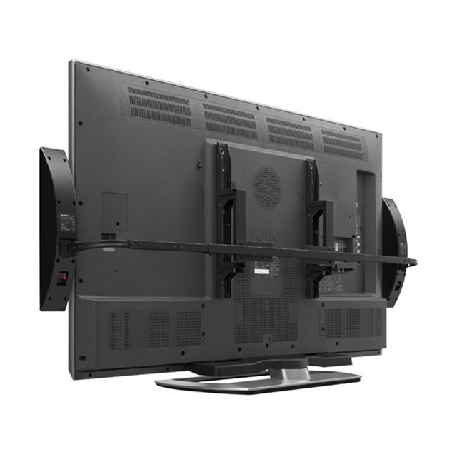 サイドバーシアターシステム「HT-SP100」（液晶テレビAQUOS「LC-60US30」との設置例）