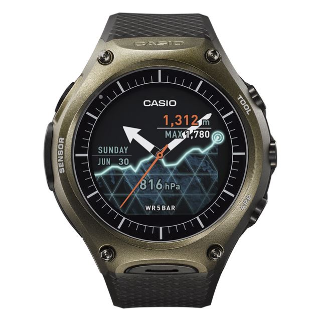 カシオ、Android Wear搭載「Smart Outdoor Watch WSD-F10」を3/25発売 