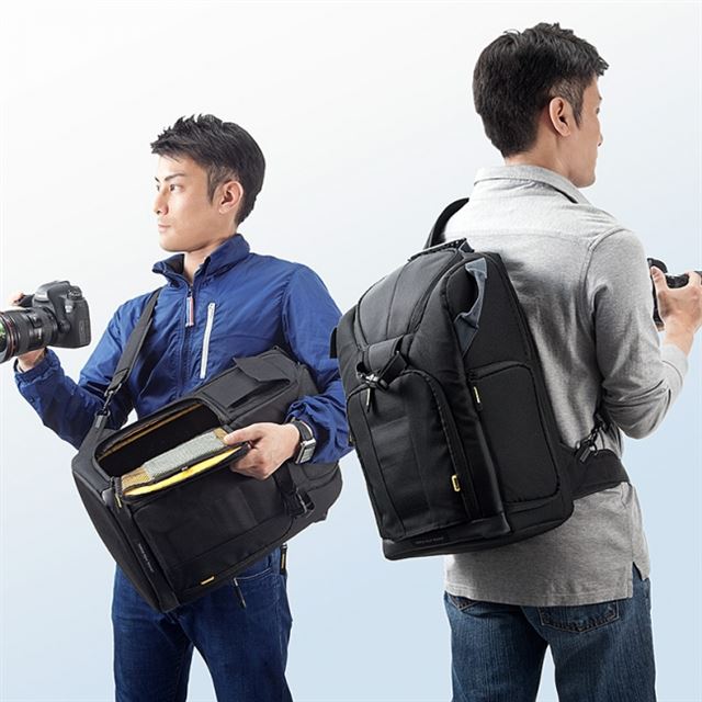 サンワ リュック ワンショルダーを切り替えられる大容量カメラバッグ 価格 Com